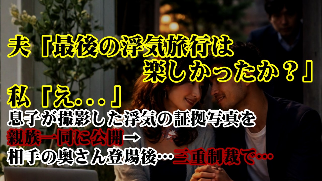 【離婚】夫「最後の浮気旅行は楽しかったか？」私「え...」&rarr;息子が撮影した浮気の証拠写真を夫が親族一同に公開&rarr;相手の奥さん登場後三重制裁で離婚&hellip;何もかも失った私は&hellip; 【シタ妻】