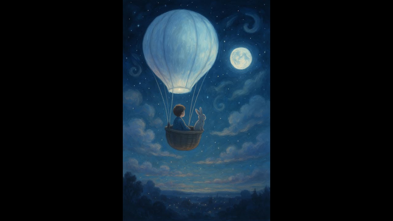 The Moonlight Balloon Ride 🎈 | Sleep Hypnosis for Kids | Let Go of Worries & Calm Down
