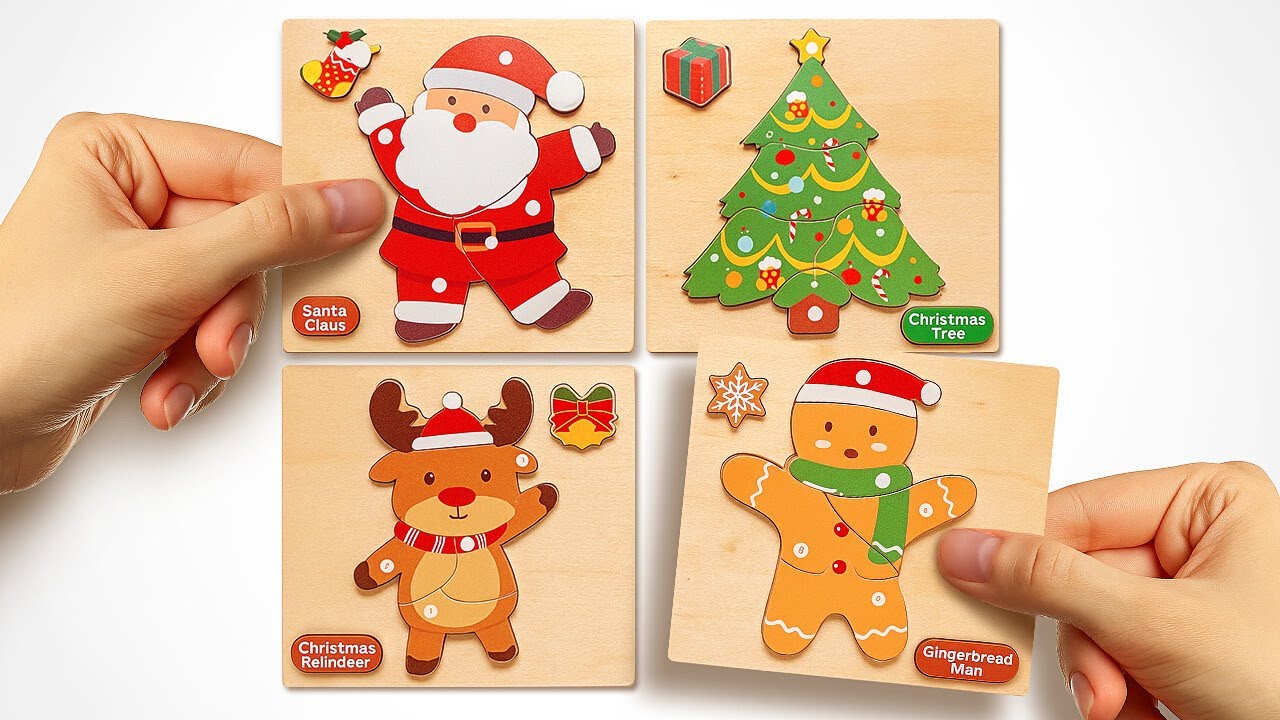 Играем в рождественские пазлы 🎅🧩
