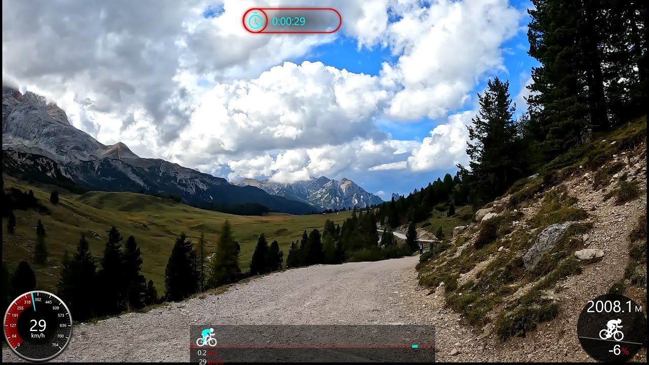 15 minute Scenic Beginner Indoor Cycling exercise South Tyrol Garmin 4K Video