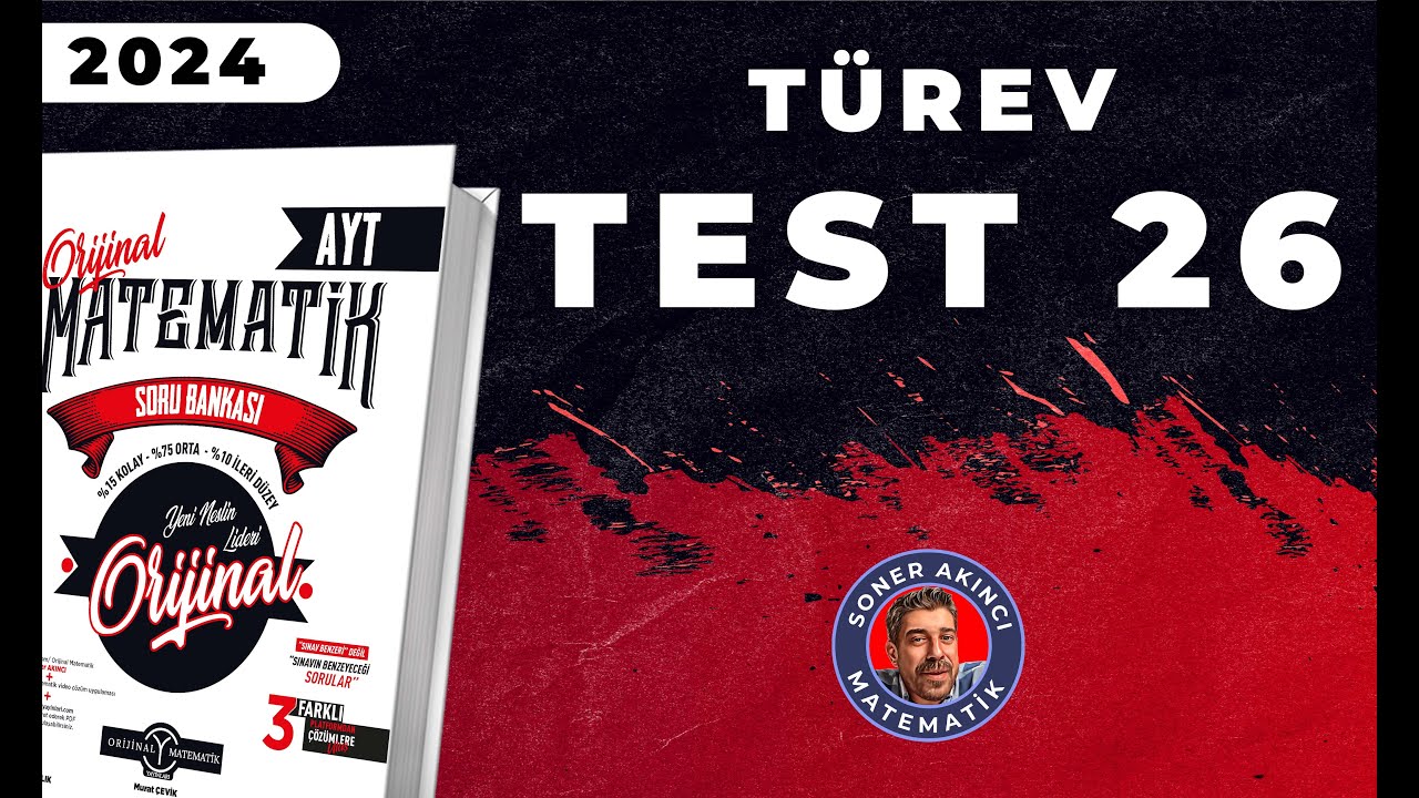 Türev TEST 26 | ORİJİNAL AYT SORU BANKASI | #yks2024