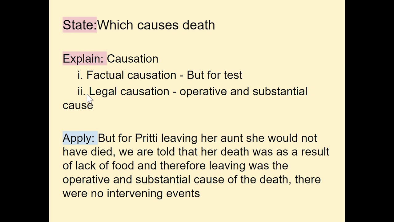 How to apply the law of gross negligence manslaughter to a scenario question
