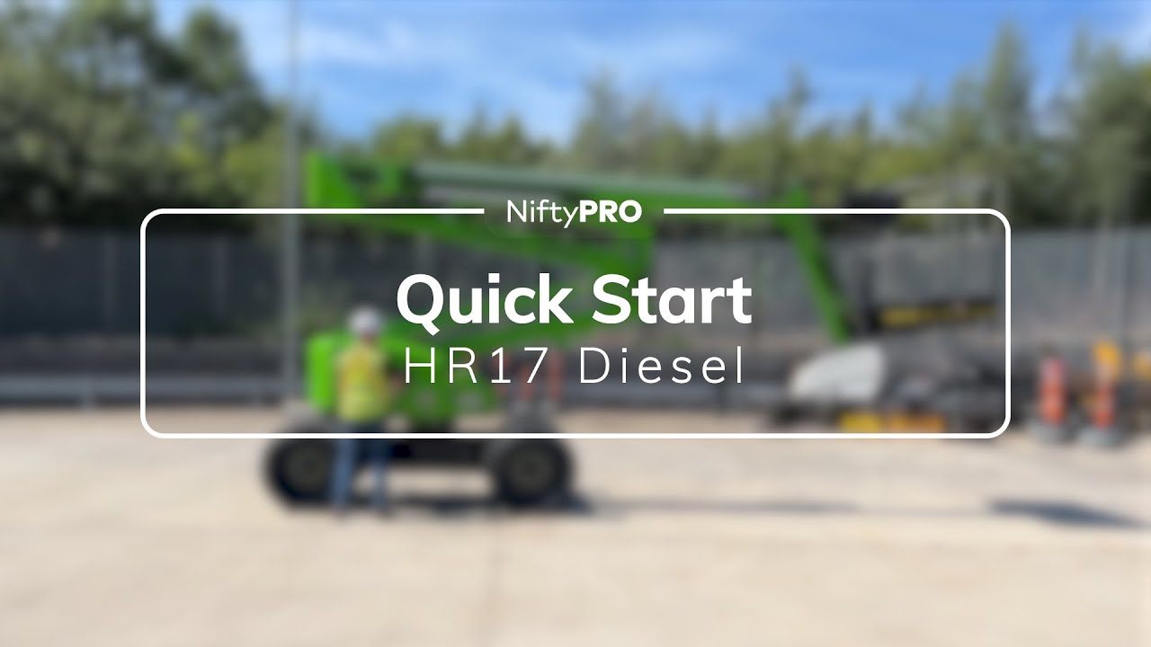 How to start and operate a Niftylift -  HR15 4x4 / HR17 4x4 (diesel mk3)