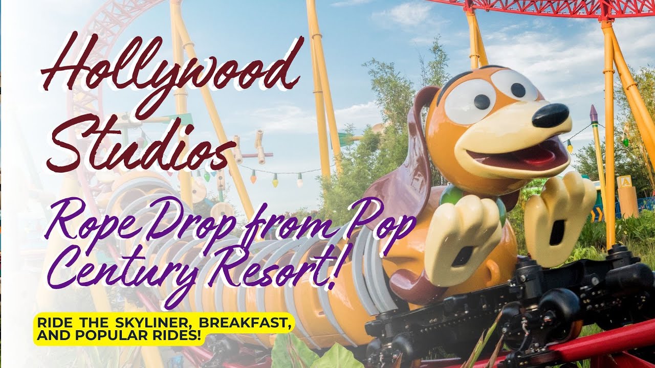 🎢 Rope Dropping Hollywood Studios from Pop Century! Skyliner, Breakfast + Rides 🚀✨
