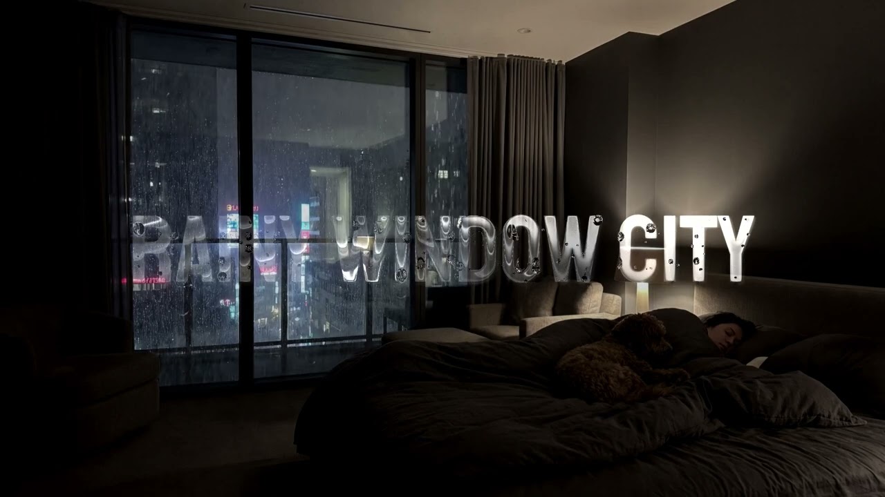 Rain Sounds For Sleeping | Rain Window City Night Sounds to Ease Insomnia | ASMR Rain Sounds