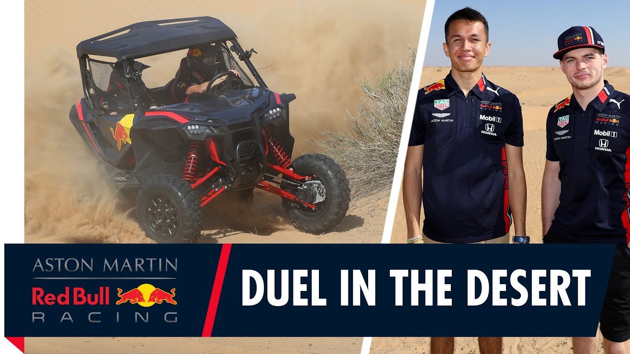 One last blast for 2019! | Max Verstappen and Alex Albon duel in the desert.