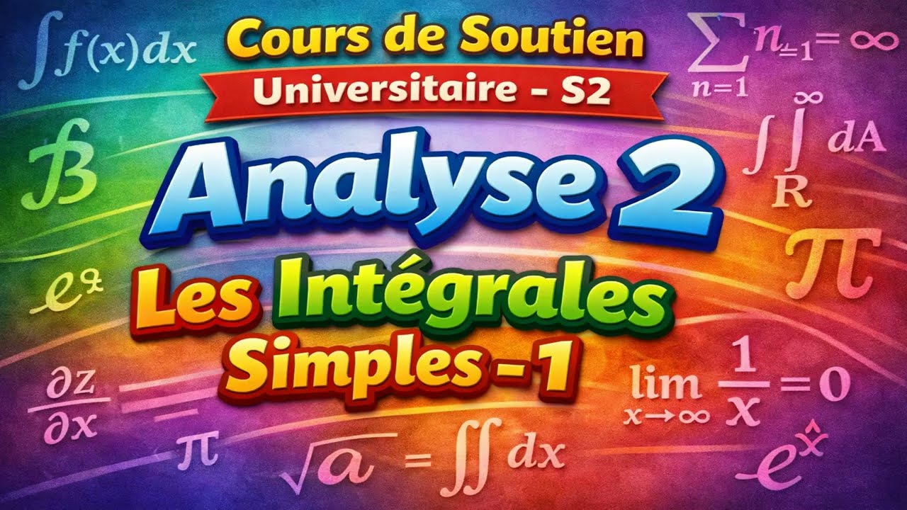 Analyse2 Les Intégrales Simples  Exercice 1