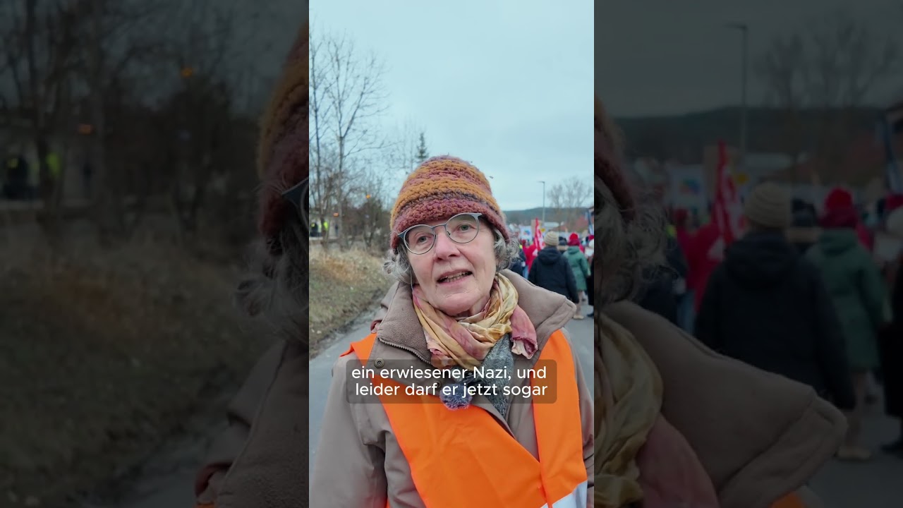 Demonstration gegen AfD in Seybothenreuth mit Bj&ouml;rn H&ouml;cke