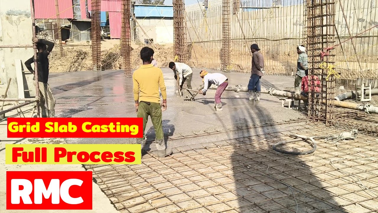 Grid Slab Casting Step by Step | RCC Grid Slab Full Process | RMC से Grid Slab Casting कैसे करें 