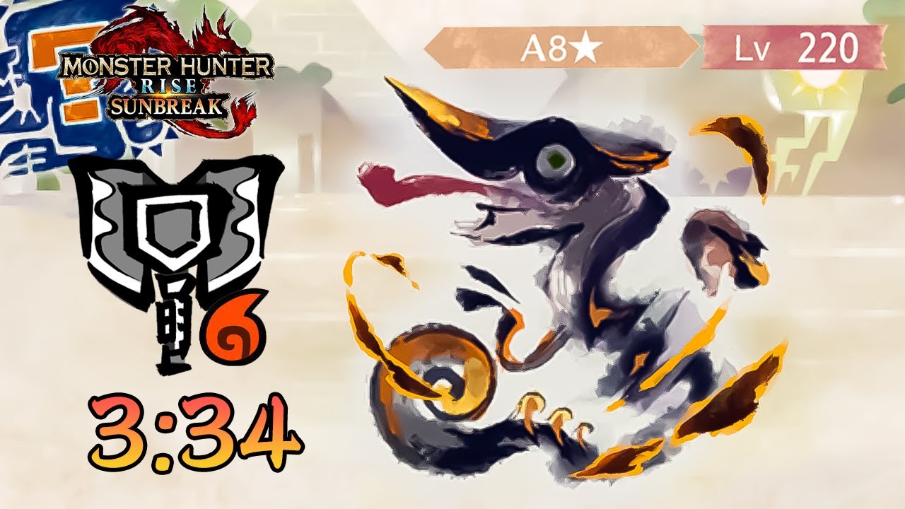 MHRSunbreak : A8★ LV220 Risen Chameleos | 3'34 | Charge Blade
