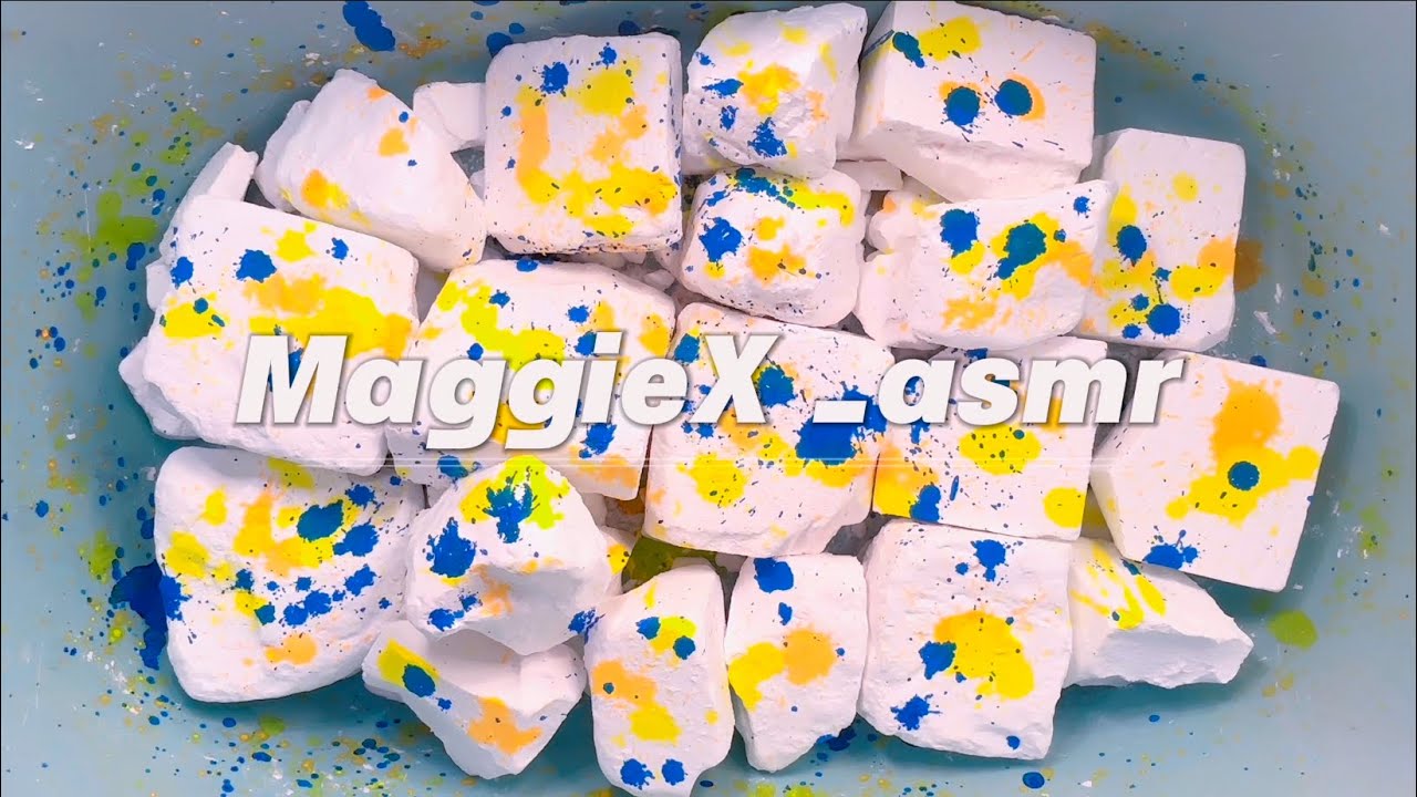 ASMR: Satisfying Jumbo Chalk Crunching & Squishing Sounds