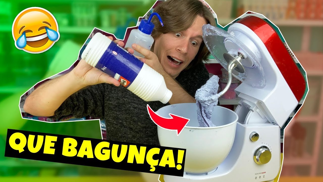 FAZENDO SLIME NA BATEDEIRA AO CONTRÁRIO | TIO LUCAS