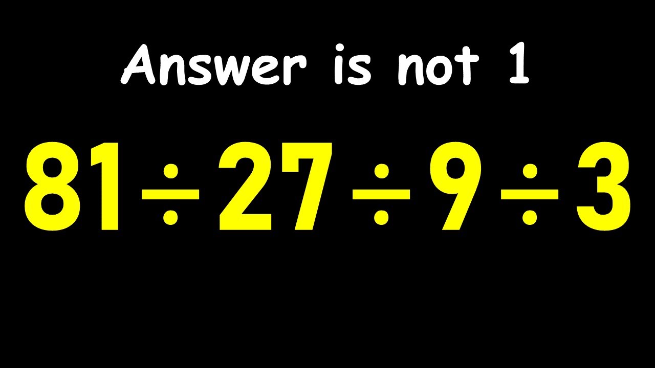 Most People Get This Simple Math Question Wrong!
