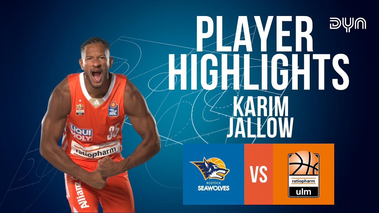 Karim Jallow Highlights vs. ROSTOCK SEAWOLVES | easyCredit BBL | Dyn Basketball