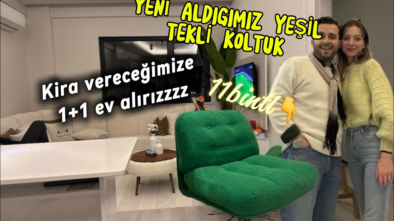 1+1 evimizin son hali yeni tekli KOLTUK ALDIK 11bin tl /// nişanlımın çeyizlerini açtık