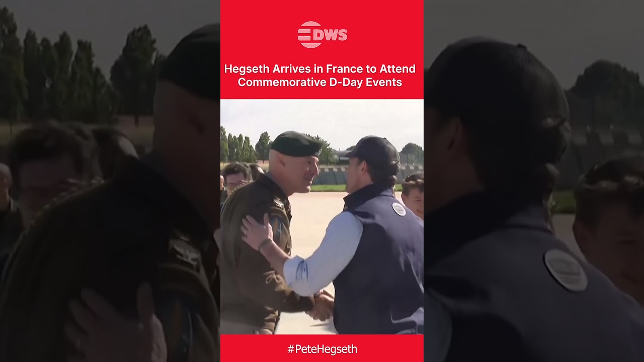 WATCH: Pete Hegseth and Family Welcomed by French Defense Chiefs at Paris Airport | DWS News | AH1C