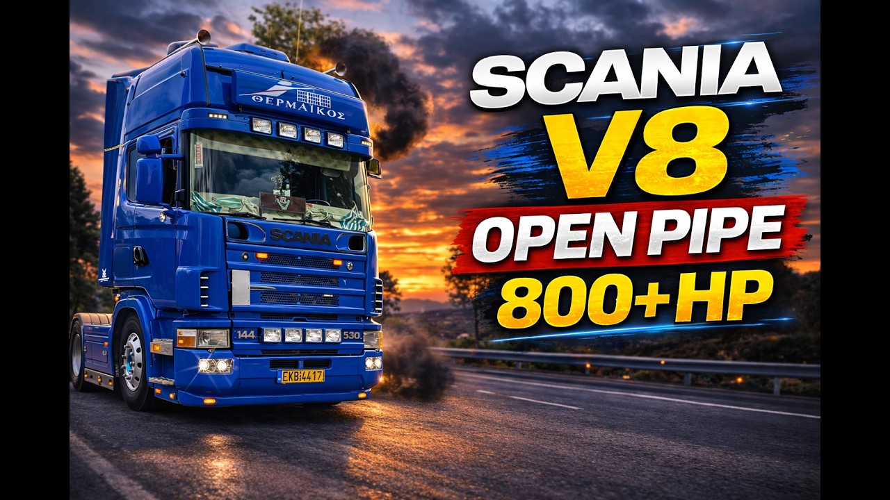 SCANIA 144L 530 V8     Open Pipe 800+ HP