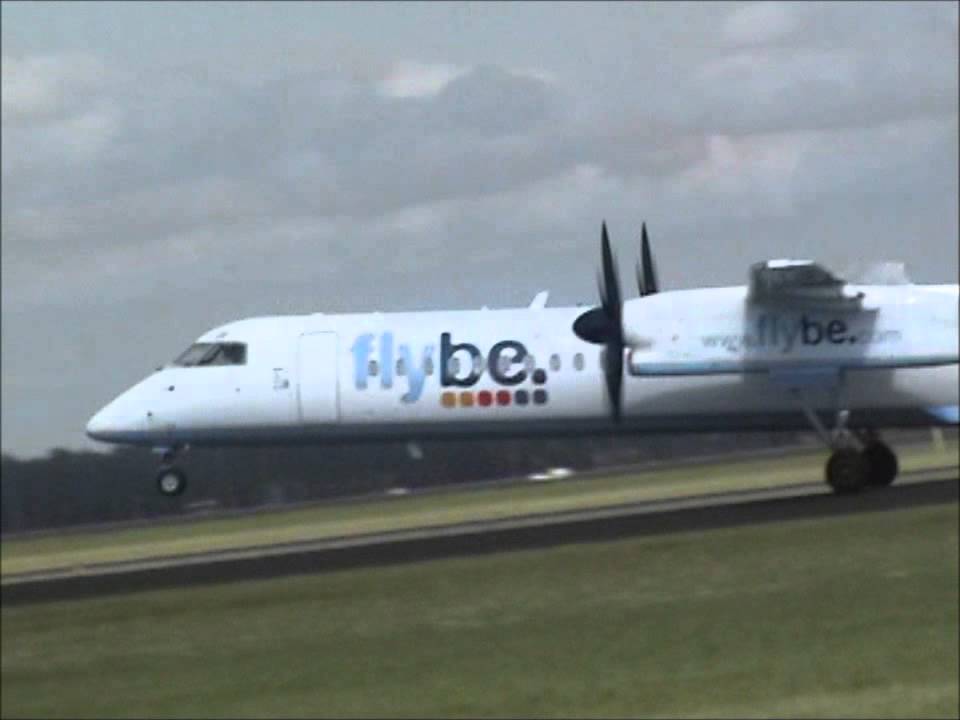 FlyBe Dash 8 - Take off from AMS