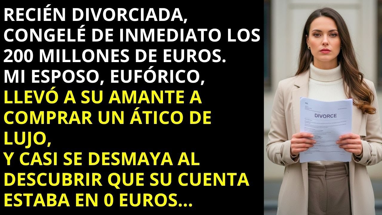 Tras el divorcio, congelé 200 millones de euros. Mi ex intentó comprar un ático… cuenta vacía!