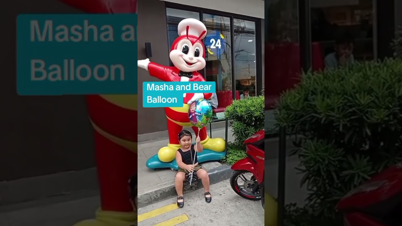 Jollibee, Masha and Bear Balloon #jollibee #mashaandbear #shortsyoutube #videoshort #trending #viral