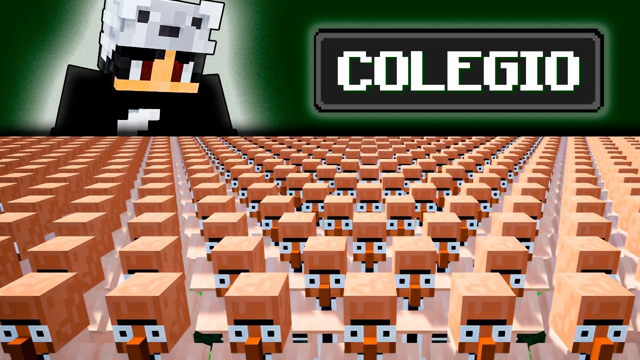 Hice que 10'000 Aldeanos del Minecraft vayan a la Escuela | Inspirado en mrBeast