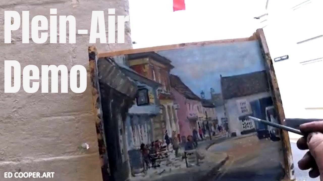 Plein Air Painting in Framlingham Market Square – Watch the Process