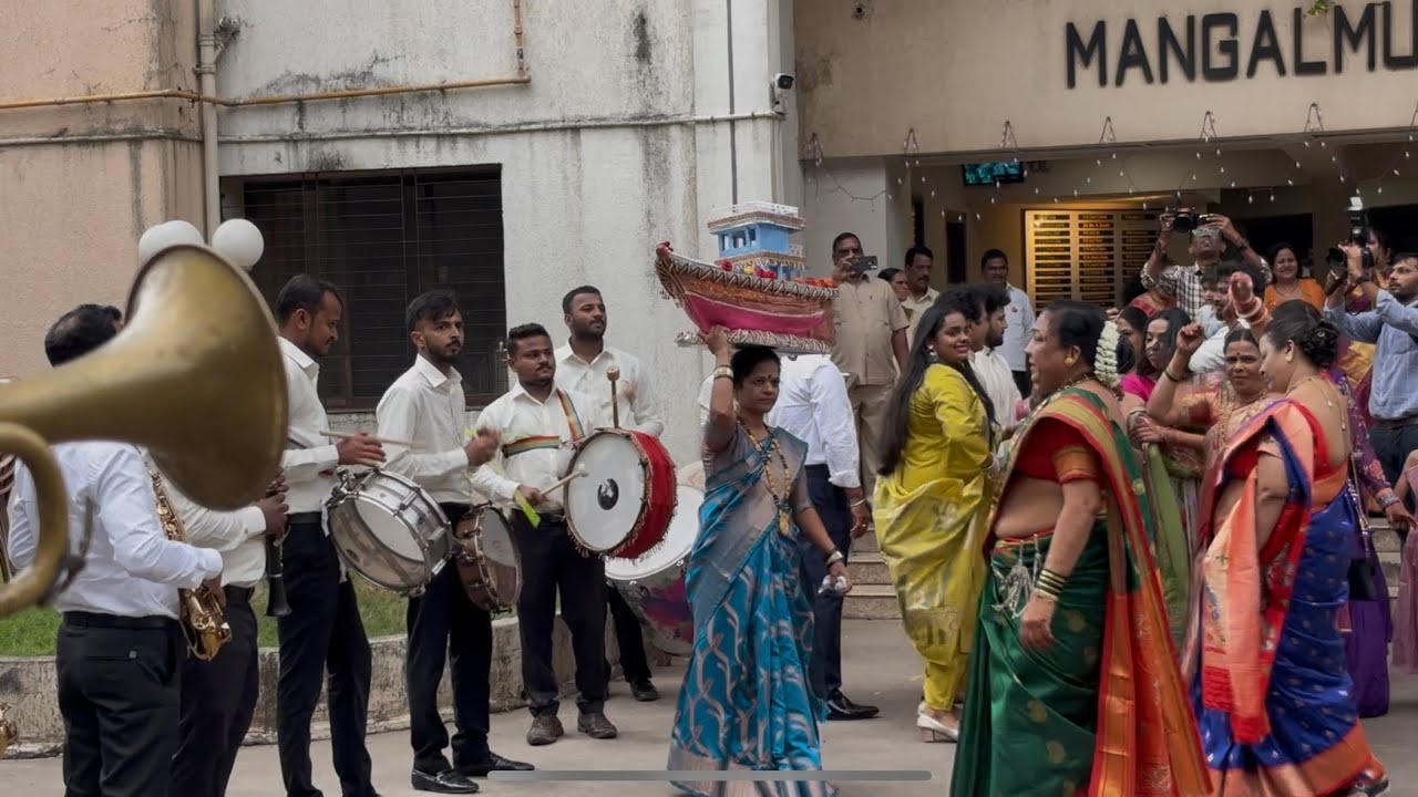 साखरपुडा खांदाकॉलनी पनवेल 🌧 | श्री गणेश कला सर्कल ब्रास करावे गाव 