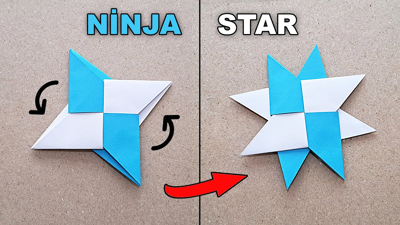 DIY - КАК СДЕЛАТЬ ЗВЕЗДУ НИНДЗЯ ИЗ БУМАГИ ФОРМАТА А4 - ОРИГАМИ