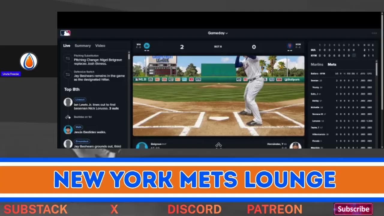 Live Watch Along: Spring Training - Mets vs Marlins
