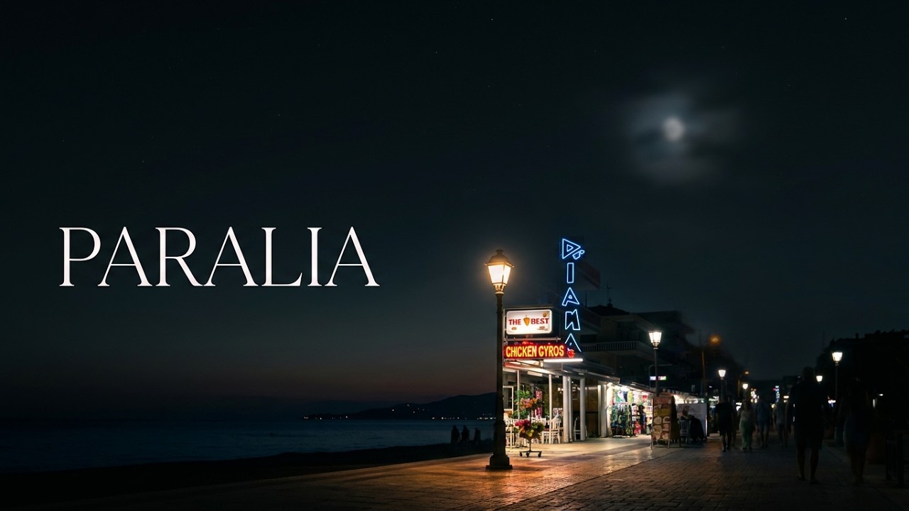 Paralia Katerini Night Walking South to North extended July 26 2025 Greece