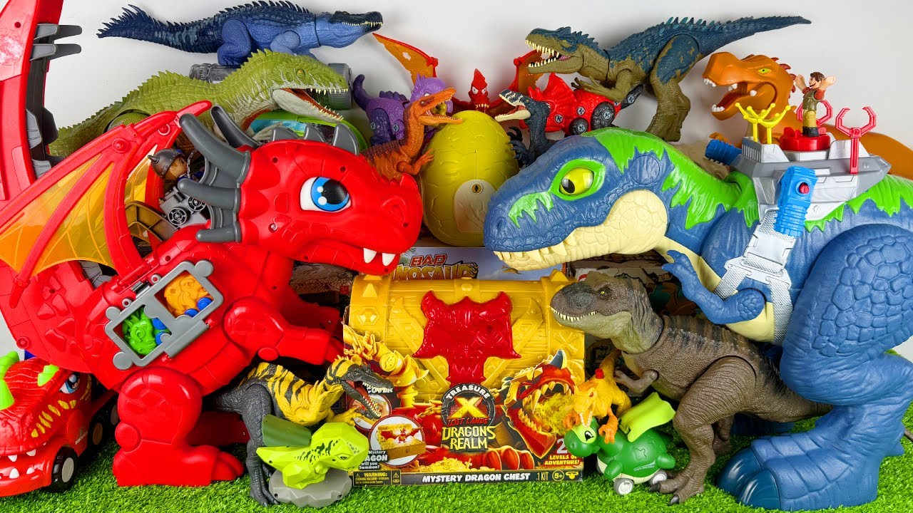 Jurassic World Unboxing Review Asmr Dinosaur T-rex Pterodactyl Stegosaurus Purusaurus Dilophosaurus