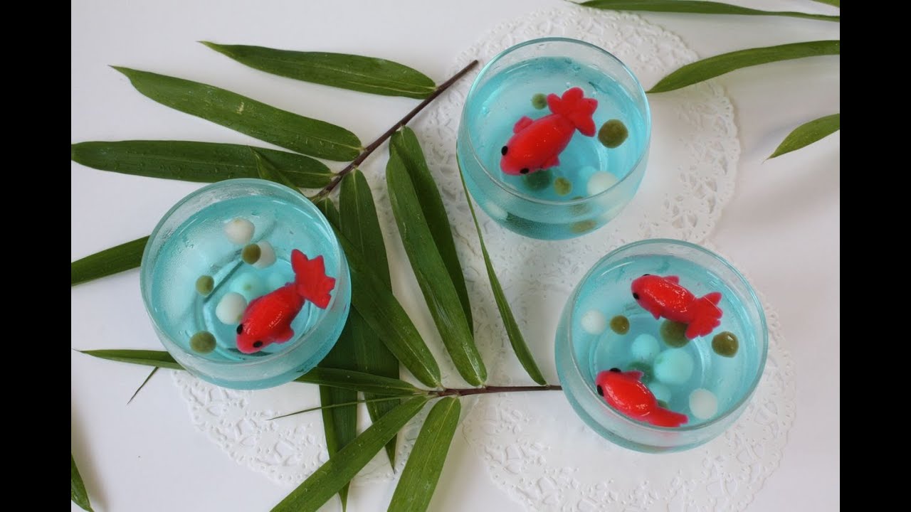 Goldfish jelly 白玉金魚ゼリー（アガーで簡単！）