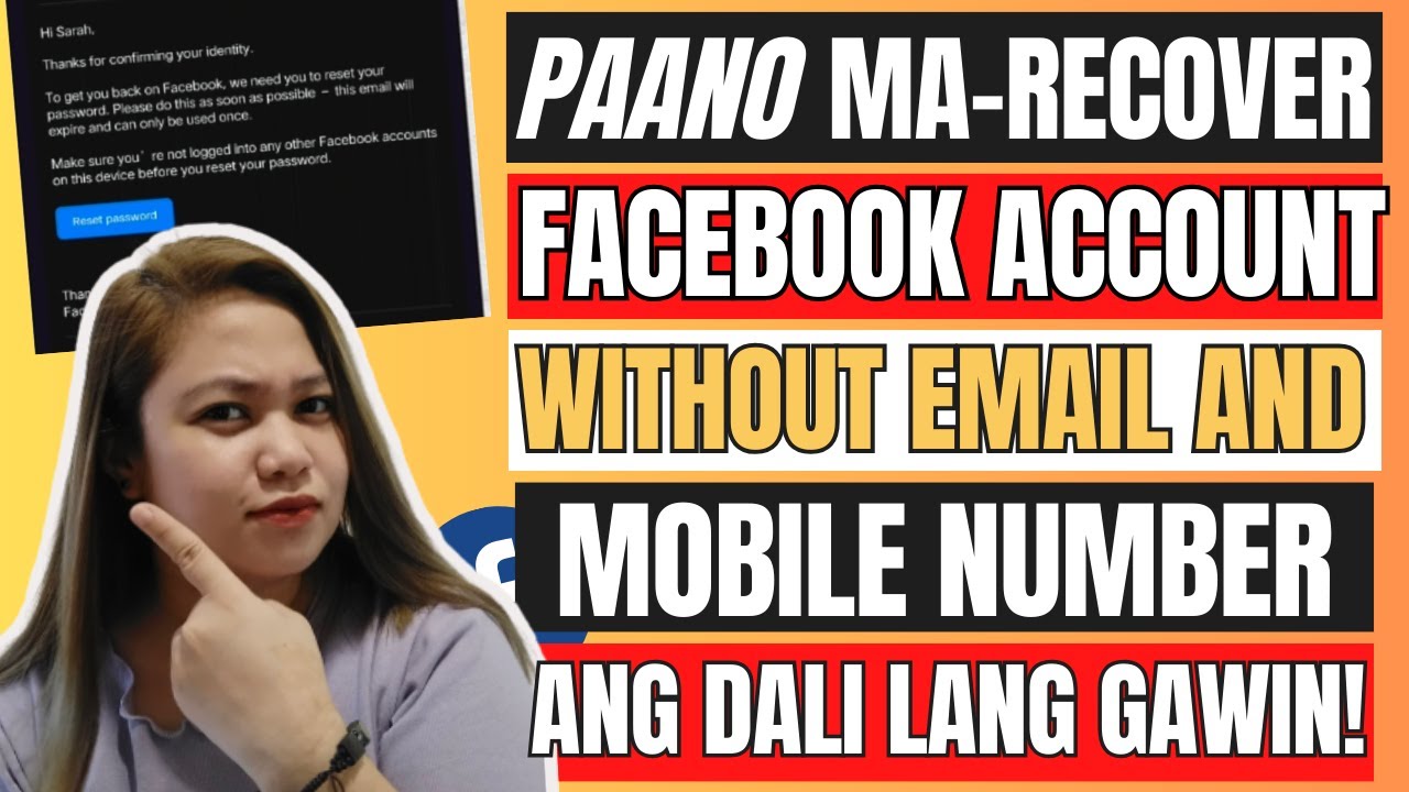 PAANO MA-RECOVER ANG FACEBOOK ACCOUNT KAHIT WALANG NUMBER AT EMAIL? | Sarah Jane Semic