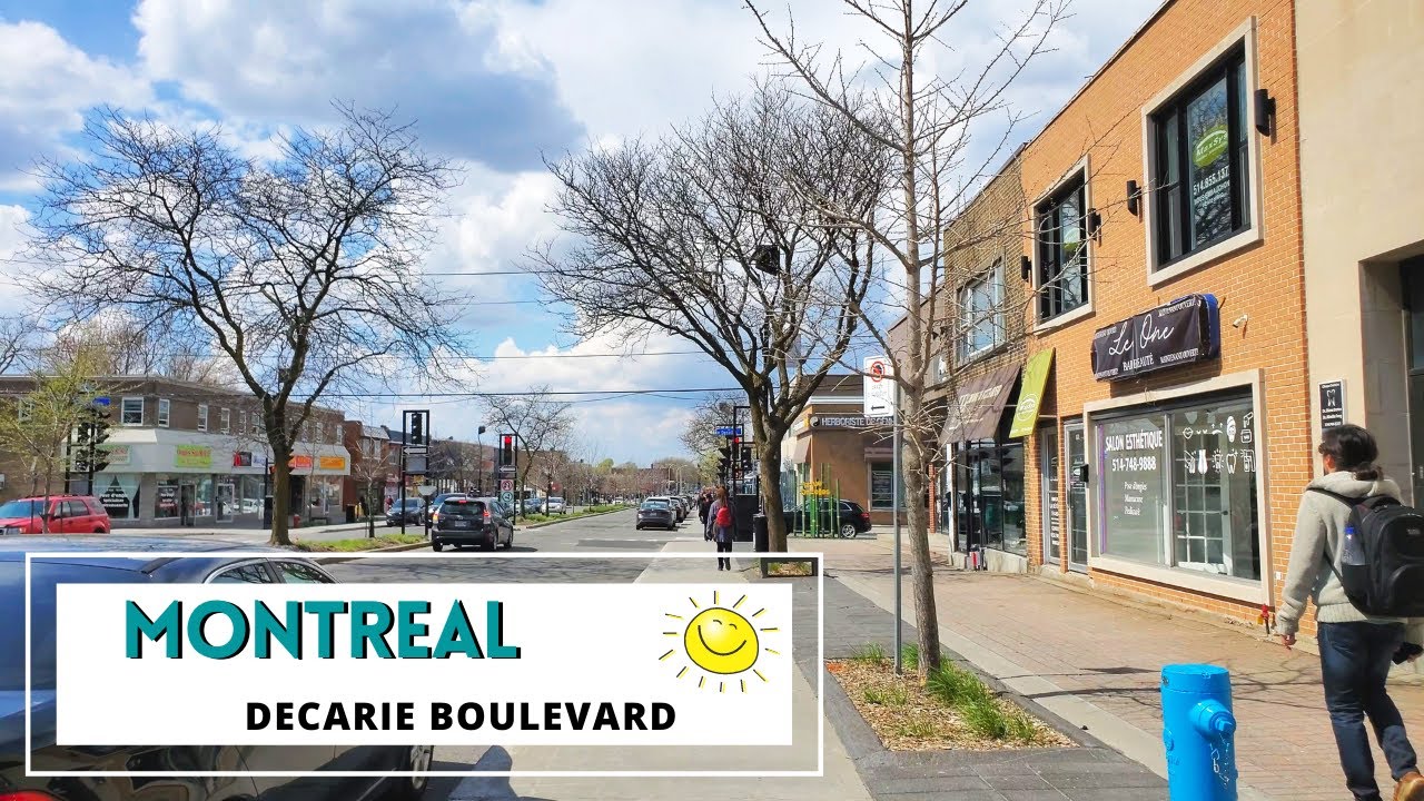 4K Walking in Montreal / Decarie Boulevard / Saint-Laurent Borough / Spring 2021