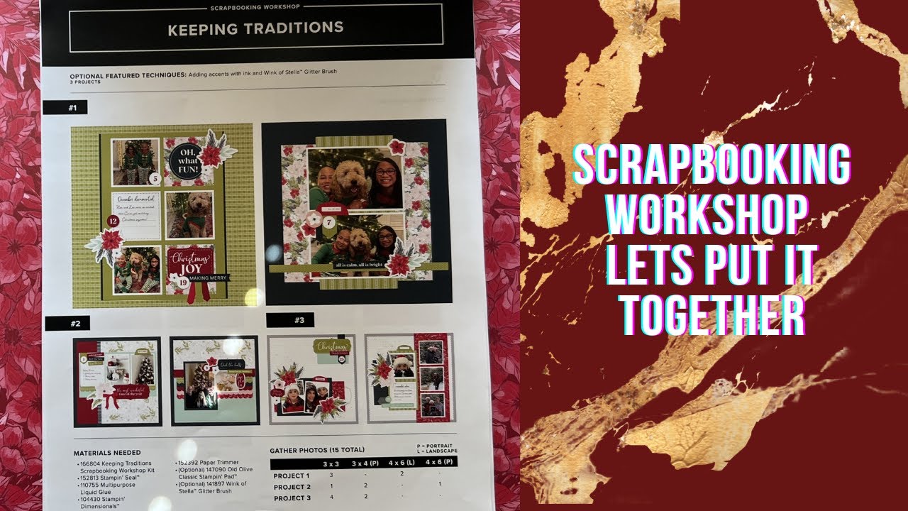 Creating from a scrapbook workshop kit