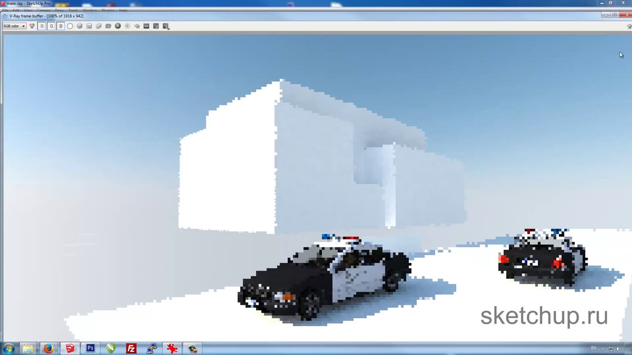 SketchUp    Спецэффект  встраиваем 3D модель в фото
