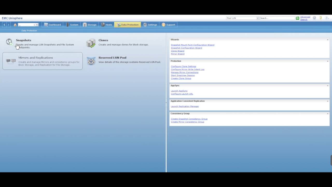 How to manage snapshots on a EMC VNX SAN - via Unisphere | VIDEO TUTORIAL