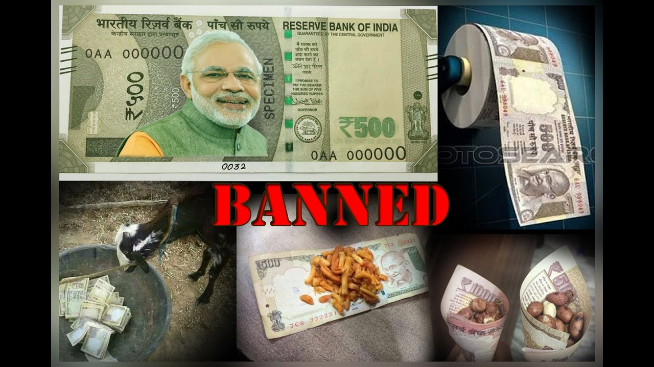 Currency Ban by NARENDRAMODI Spoof-500 rs note Banned in India