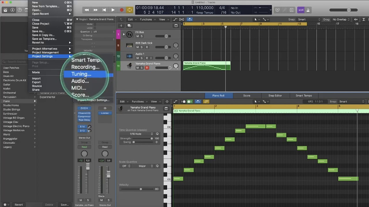 Logic Pro X Maqam Quarter Tones