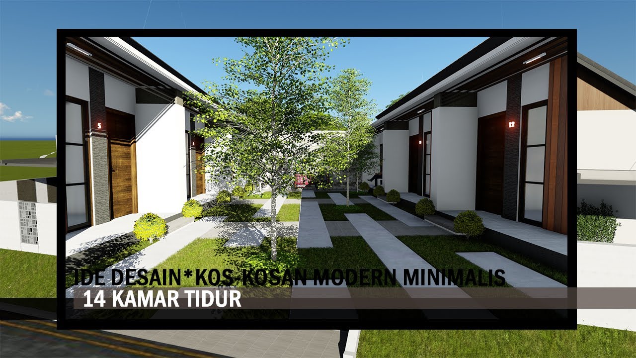DESAIN KOS KOSAN, KONTRAKAN, MODERN, MINIMALIS |  14 KAMAR 4 X 7.5 M2