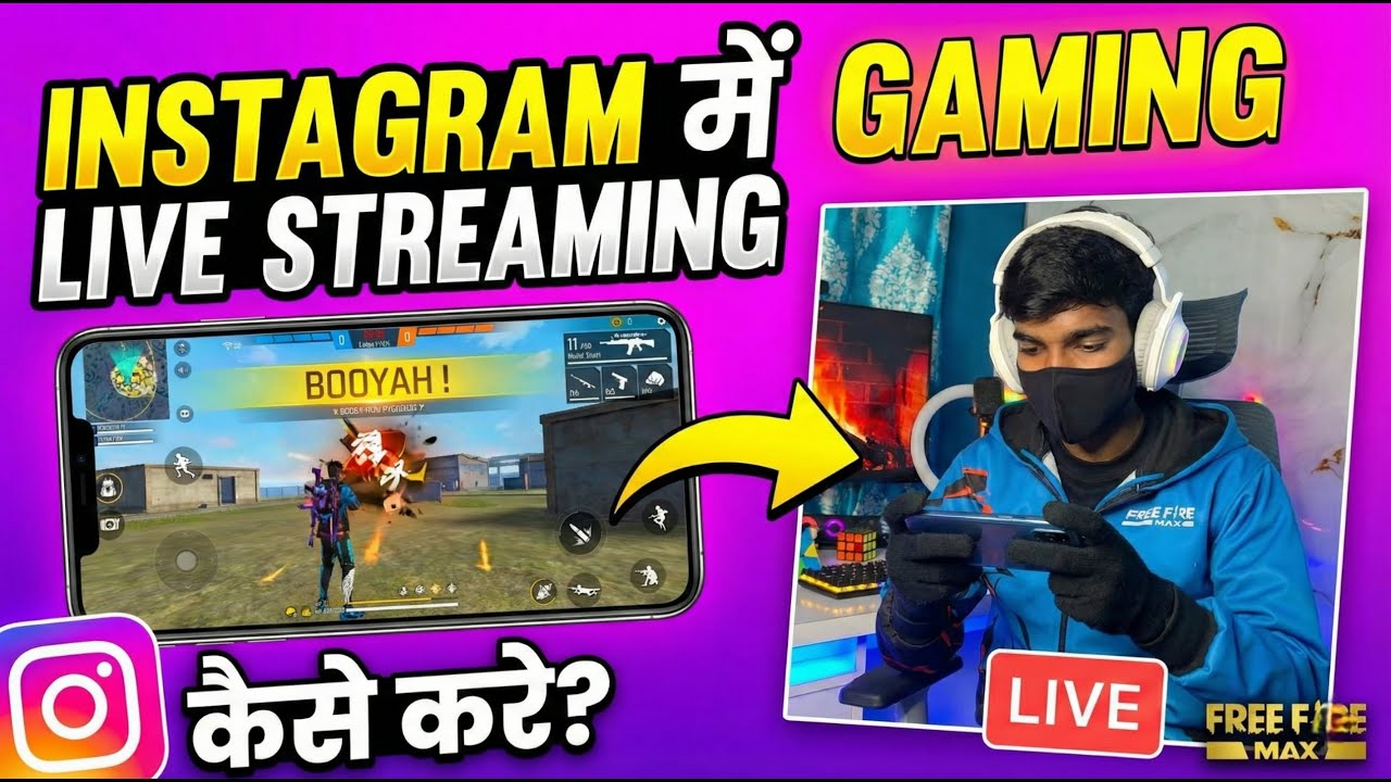 Instagram par free fire live stream kaise kare | instagram gaming live stream 2026 |@TechWithModi