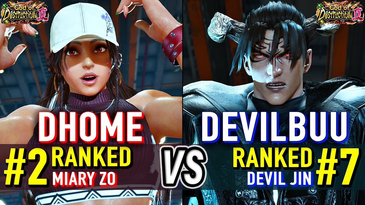 T8 🔥 DHOME50HBK (#2 Ranked Miary Zo) vs DEVILBUU (#7 Ranked Devil Jin) 🔥 T8 High Level Gameplay