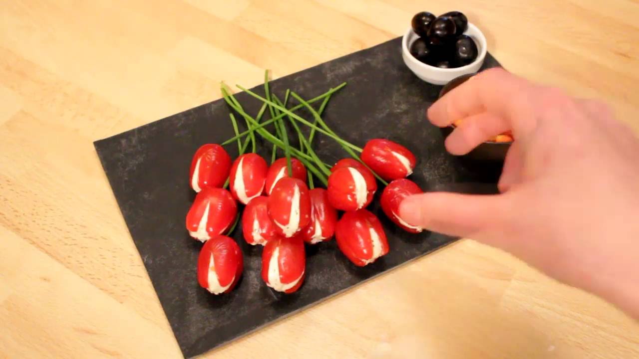 Comment pr&eacute;parer un d&eacute;licieux ap&eacute;ro tulipes avec des tomates cerises