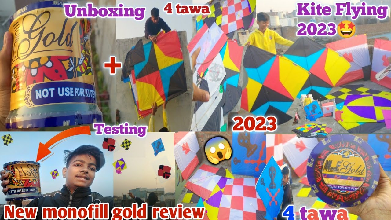 New *MONOFIL* Gattu Unboxing 🔥| Best manjha for kites🪁 | flying big kites | monofil vs gold 😱| 2023
