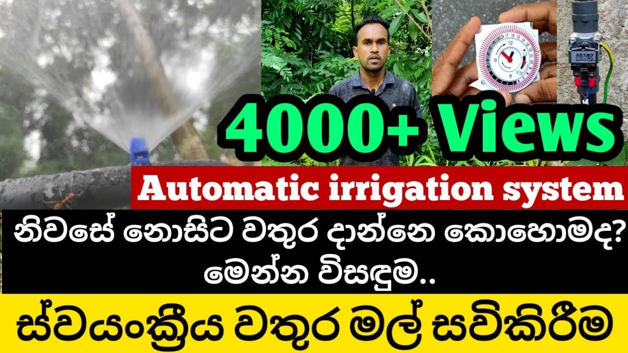 Automatic Sprinkler irrigation system in Sri Lanka | Morden irrigation | Automatic Watering system