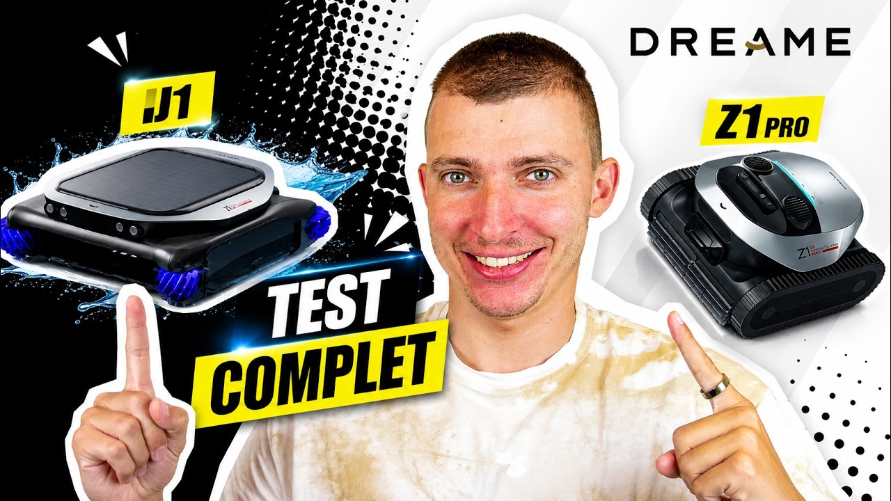 Robot &eacute;cumeur de Piscine Dreame J1 & Robot Piscine Z1 Pro : test complet, installation et mon avis