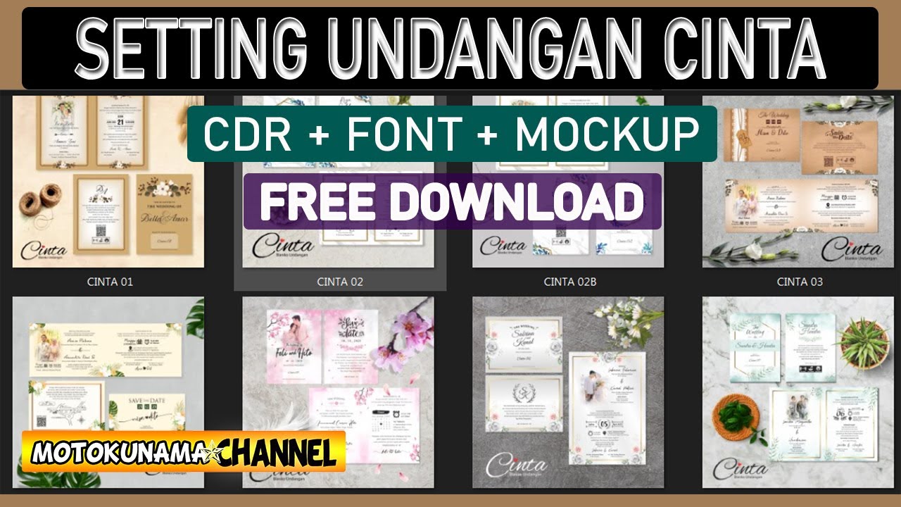SETTING UNDANGAN CINTA | KATALOG  UNDANGAN CINTA SERI 1