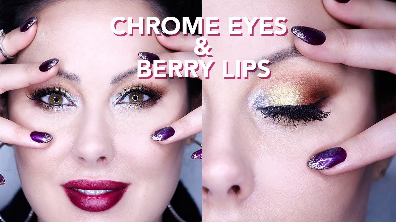 Chrome Eyes and Berry Lips & Style Guide | Makeup Geek