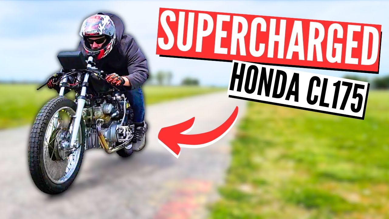 FIRST RIDE of the SUPERCHARGED Honda CL175 after two years of building it!