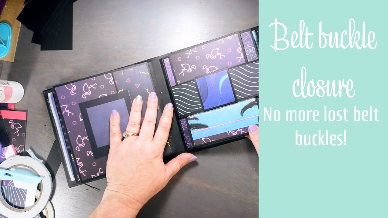 Mini Album Belt Buckle Closure Tutorial